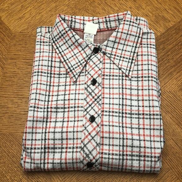 Women’s Vintage 1970’s Montgomery Ward Red and Black Check Shirt Size 40 - Picture 3 of 10